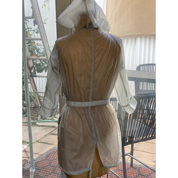 NWT Montiel Clear Effortless Hoodie Zip Front Trench Size S Flawed - Picture 14 of 14